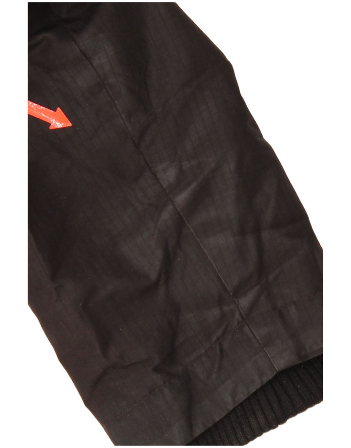 Jaqueta corta-vento com capuz feminina Superdry UK 14 grande poliéster preto