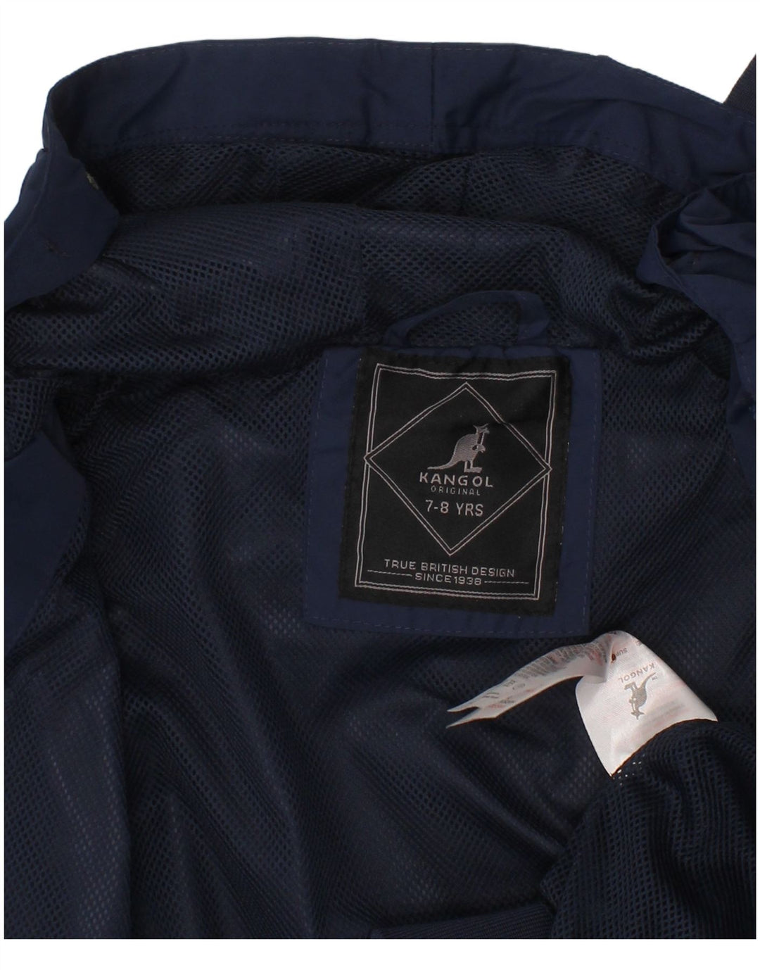 Jaqueta bomber com capuz para meninos KANGOL 7-8 anos azul marinho poliéster