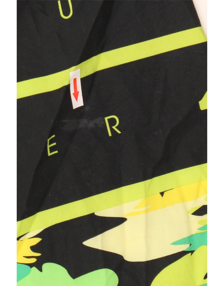 Quiksilver Shorts de natação masculino gráfico grande poliéster listrado preto
