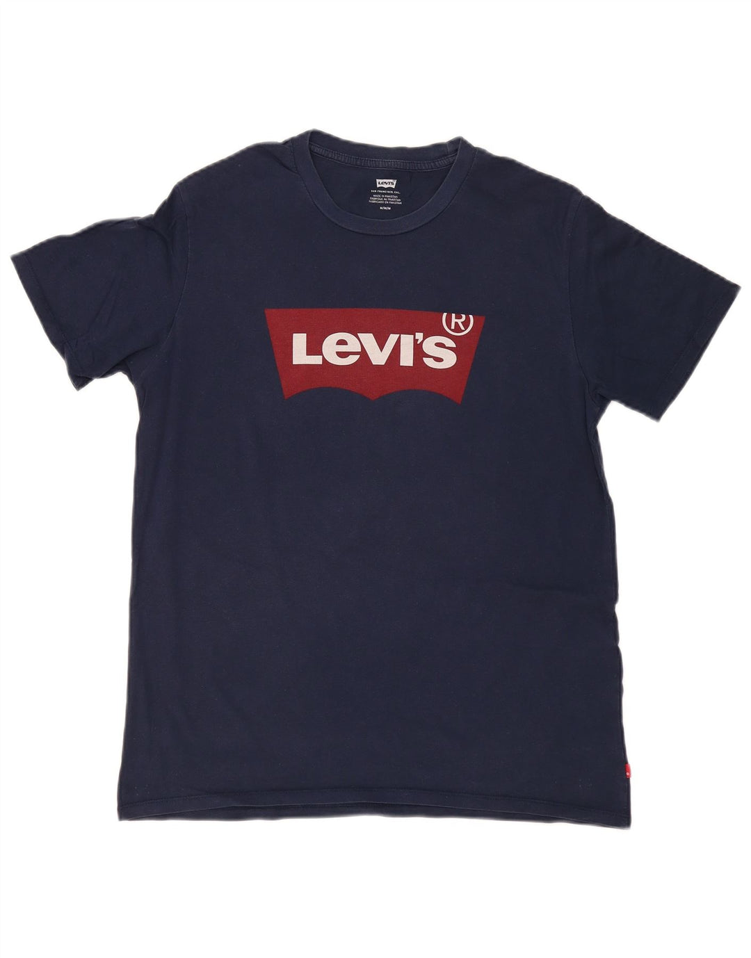 Camiseta gráfica masculina LEVI'S Top médio algodão azul marinho