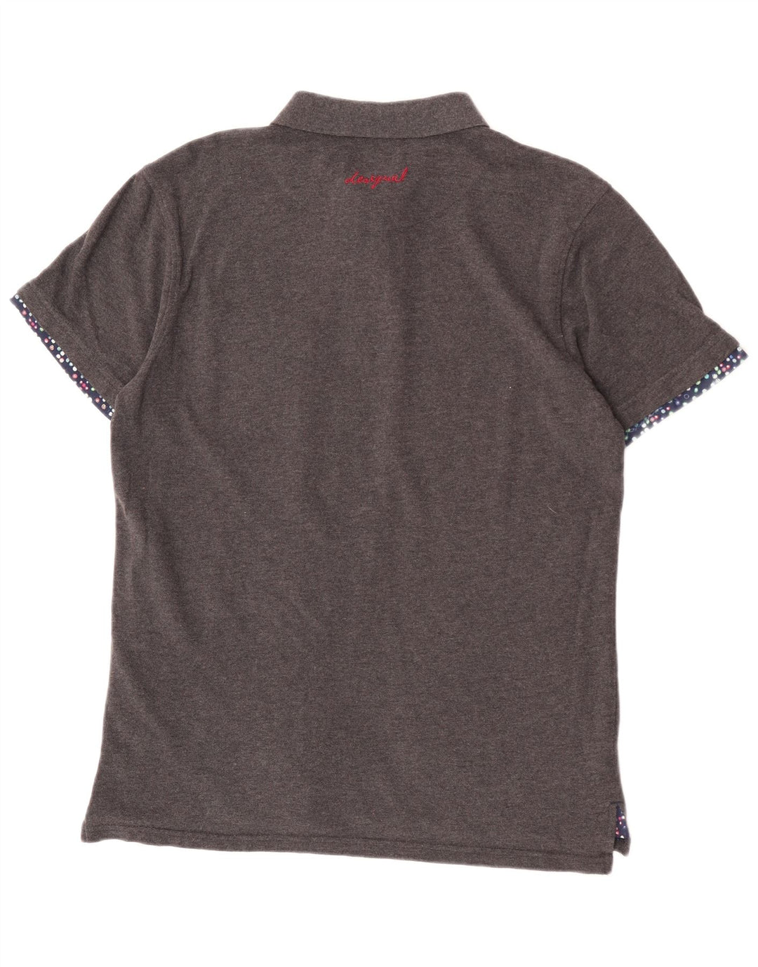 Camisa polo masculina Desigual Slim grande cinza