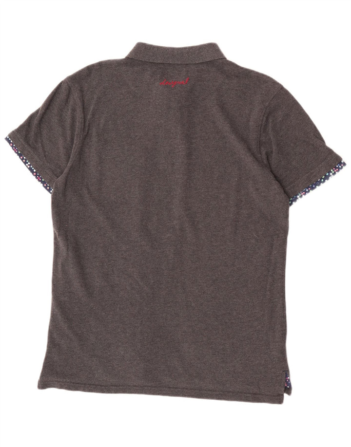 Camisa polo masculina Desigual Slim grande cinza