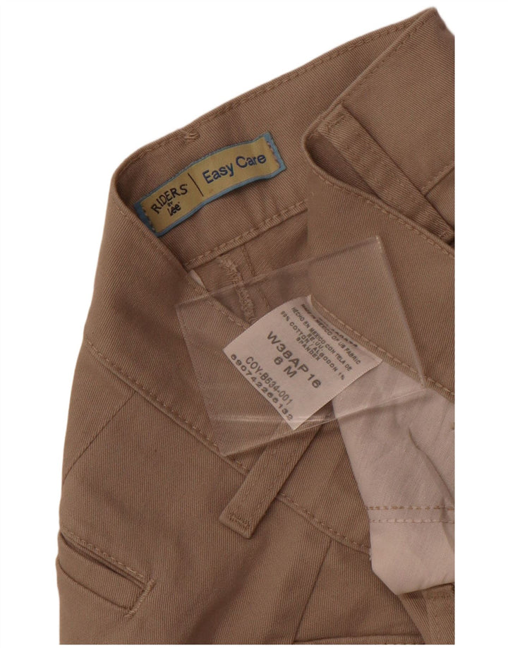 Calça capri feminina Lee reta US 6 médio W30 L20 algodão bege
