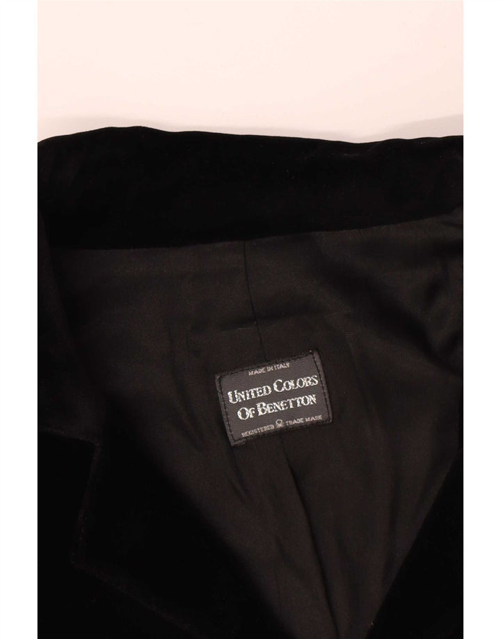 Jaqueta Bolero Feminina Benetton com 2 Botões de Veludo IT 48 XL Preto Modacryl