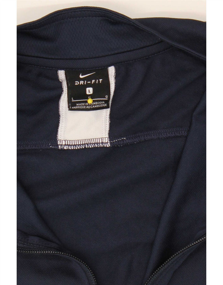 Jaqueta Nike Masculina Dri Fit Tracksuit Grande Bloco Colorido Azul Marinho