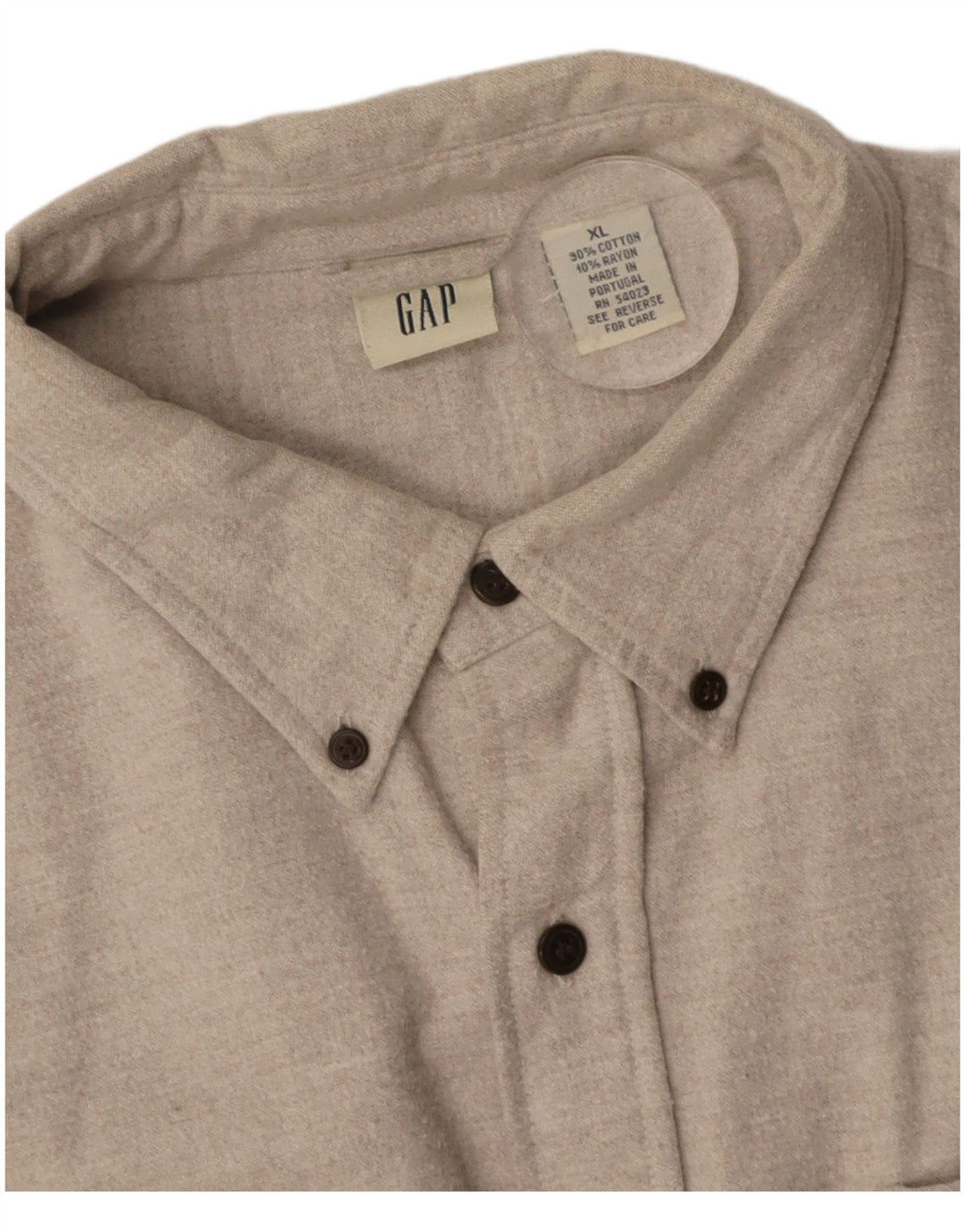 Camisa masculina de flanela GAP XL algodão bege