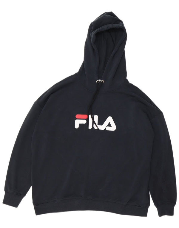 Fila Mens Graphic Hoodie Jumper Pequeno Preto