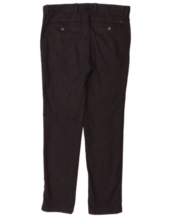 Calça Chino Masculina Slim Fit Massimo Dutti UE 42 Grande W32 L32 Azul Marinho