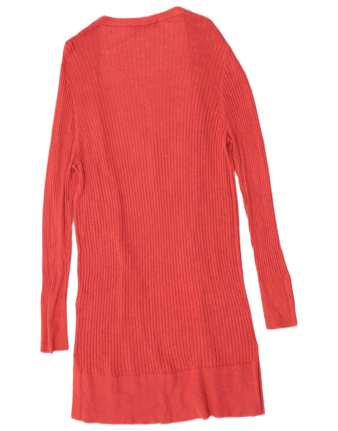 Suéter feminino Oasis Longline aberto com cardigan Reino Unido 12 viscose vermelha média