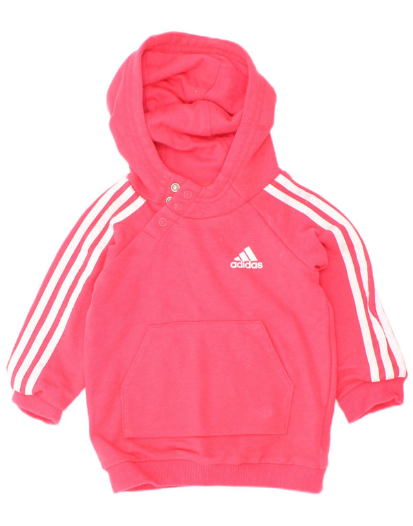 Suéter Adidas com capuz e gola redonda para bebês meninas de 3 a 6 meses algodão rosa