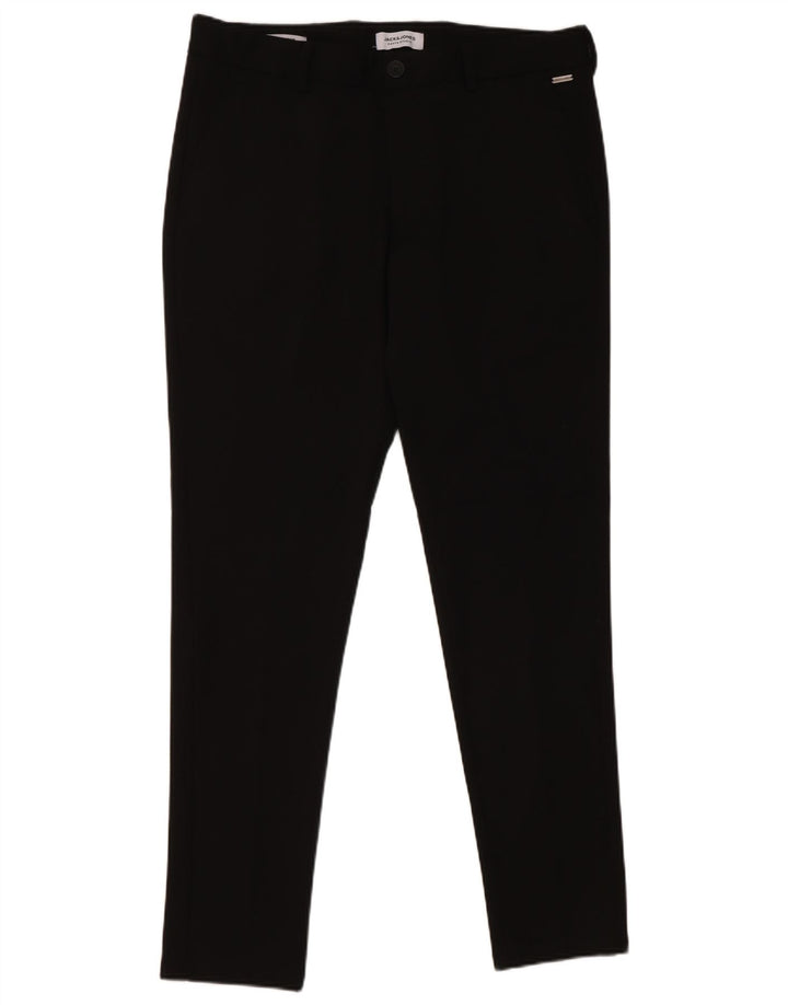 Calça casual justa masculina Jack & Jones W34 L32 poliéster preto