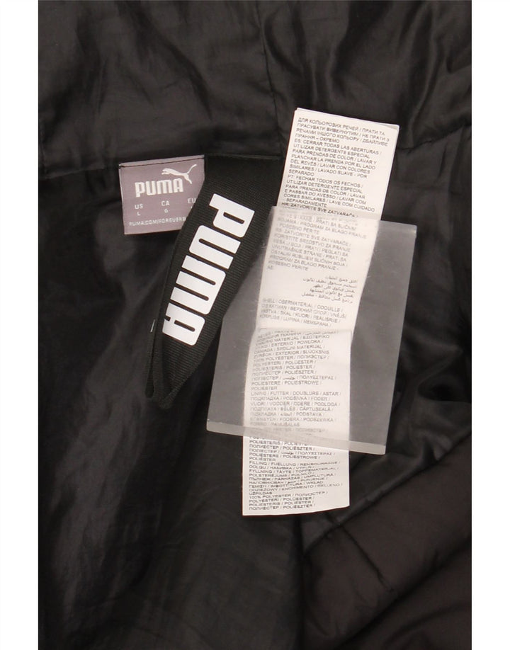 Jaqueta acolchoada com capuz feminina Puma UK 16 grande poliéster preto