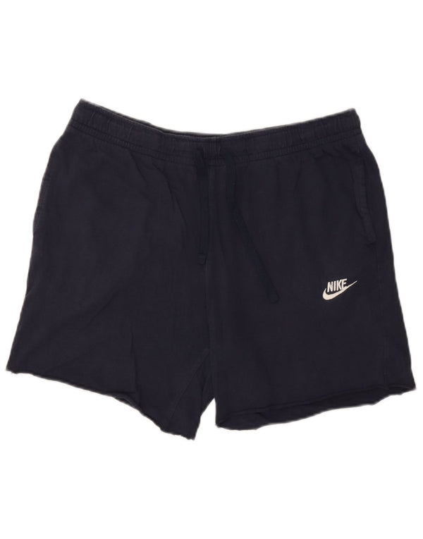 Shorts esportivos masculinos Nike grandes algodão azul marinho