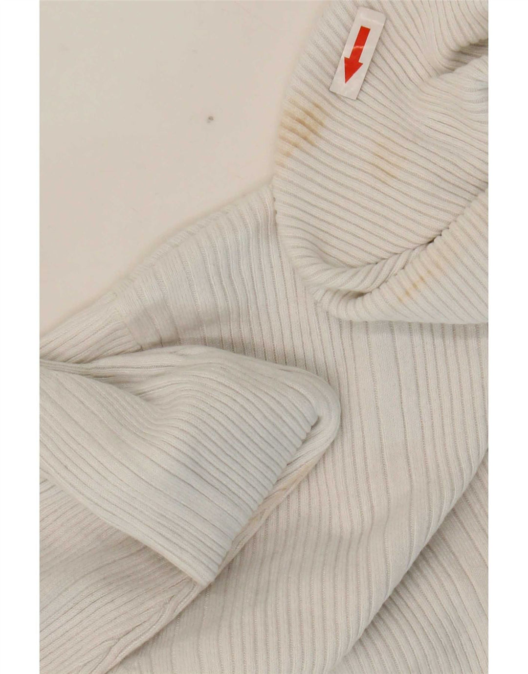 Suéter feminino Marks & Spencer com gola redonda e viscose branca média Reino Unido 12