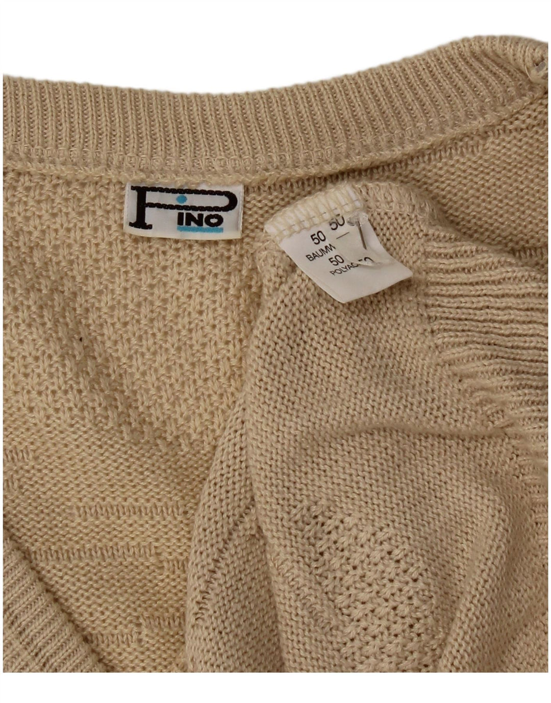 Regata masculina vintage IT 50 algodão bege médio