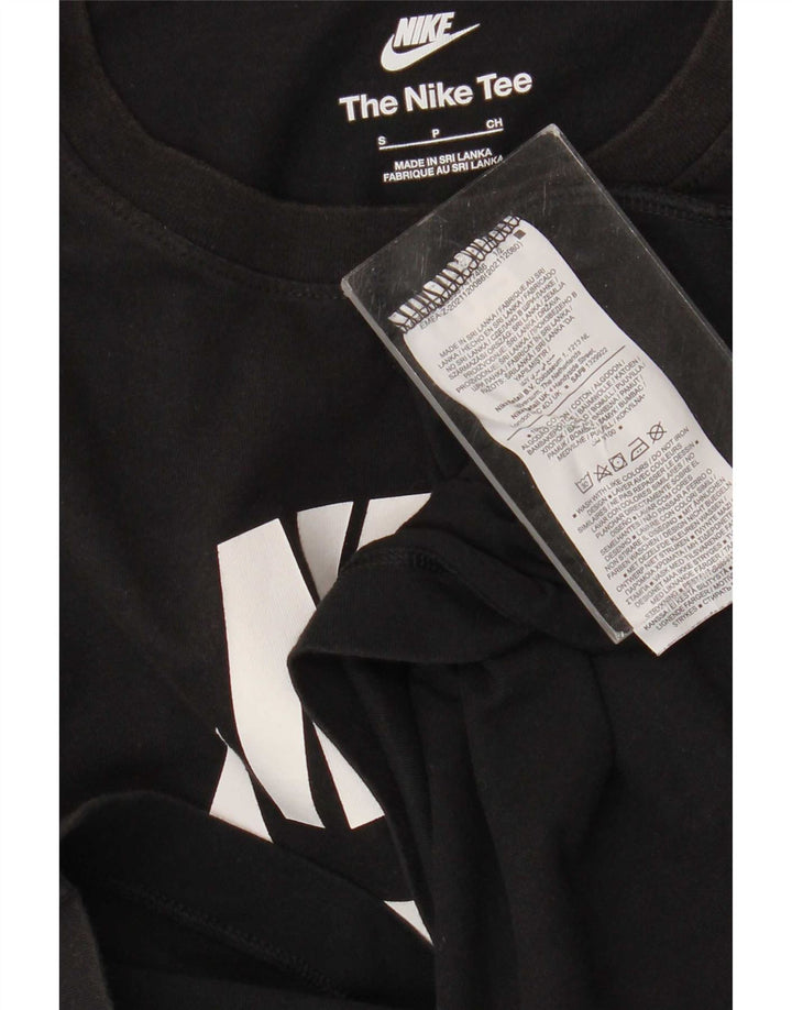 Camiseta Nike masculina gráfica top pequeno algodão preto