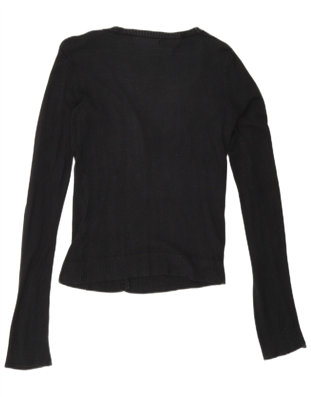 Suéter cardigã feminino Zara Reino Unido 10 pequeno rayon preto