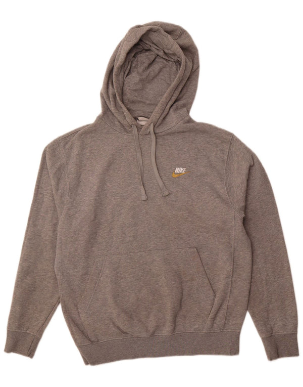 NIKE Mens Hoodie Jumper Pequeno Algodão Cinza