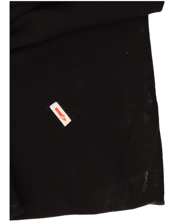 Vestido maxi feminino de manga comprida Zara UK 12 poliéster preto médio