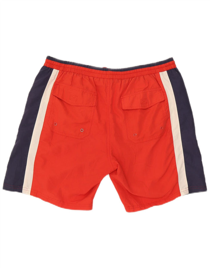Shorts de natação masculino Reebok XL vermelho colorblock