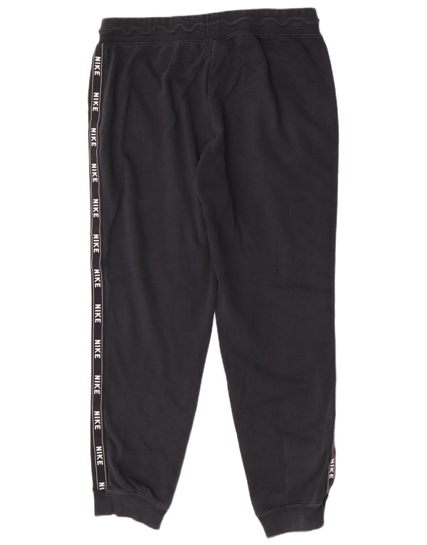 Nike Mens Graphic Calças de treino Joggers grandes de algodão preto