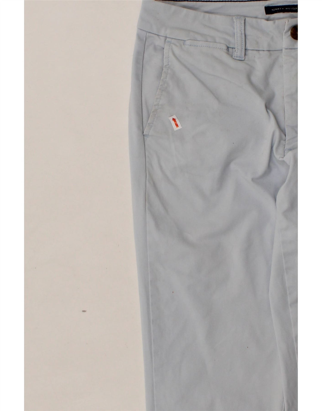 TOMMY HILFIGER Womens Slim Chino Trousers W28 L28 Blue Cotton Vintage Tommy Hilfiger and Second-Hand Tommy Hilfiger from Messina Hembry 