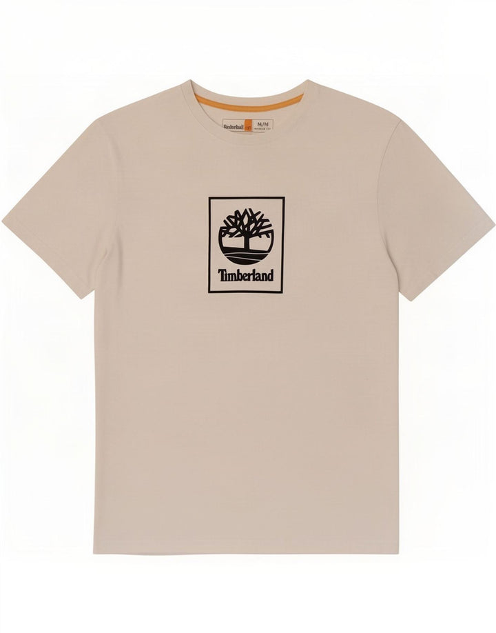 Camiseta masculina Timberland Regular Fit Graphic Top Médio Algodão Branco