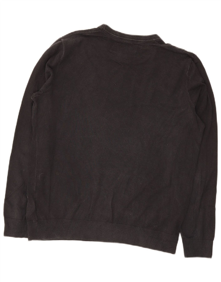 Calvin Klein Jeans moletom masculino jumper grande algodão preto