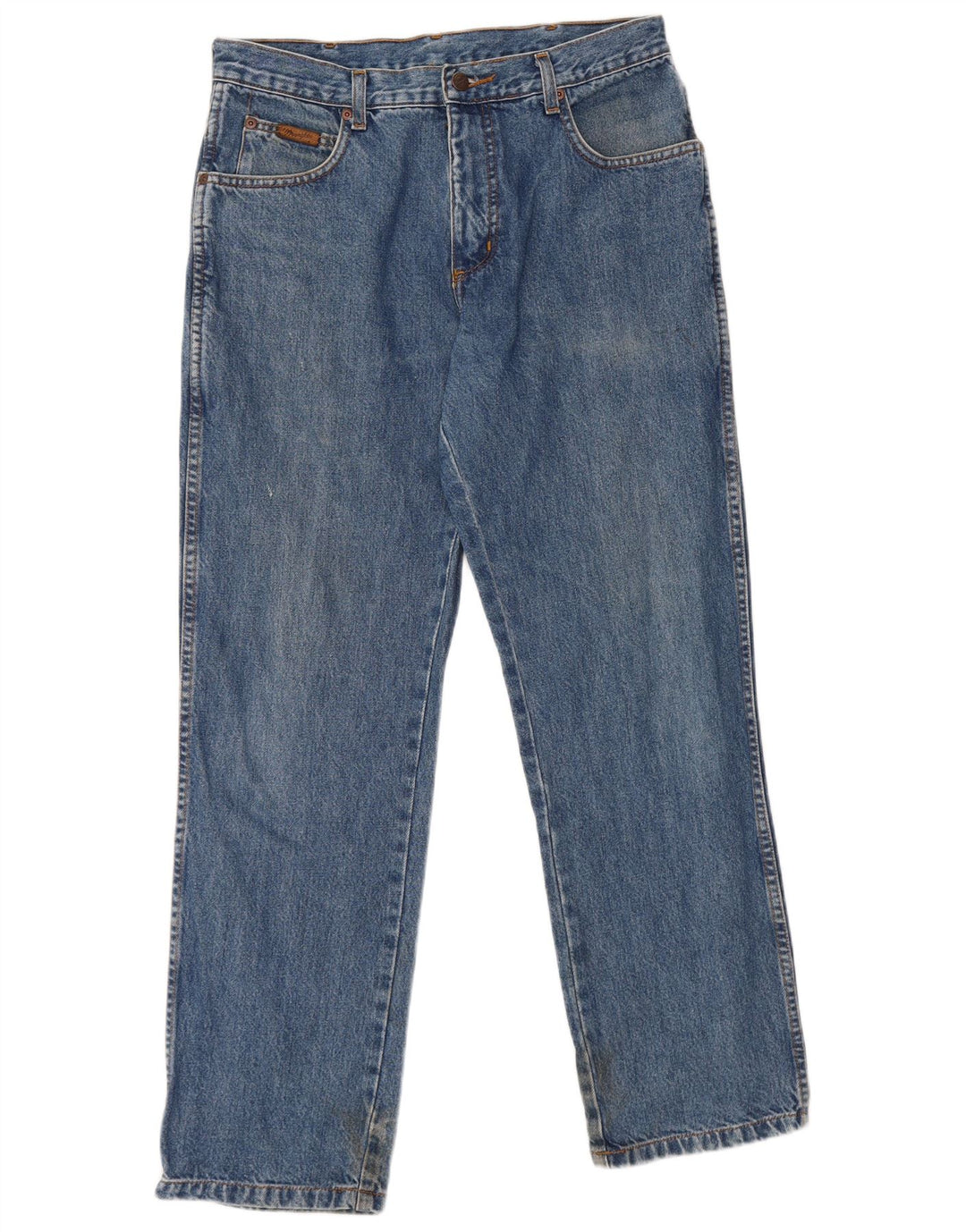 WRANGLER Masculino Texas Straight Jeans W33 L30 Azul Algodão
