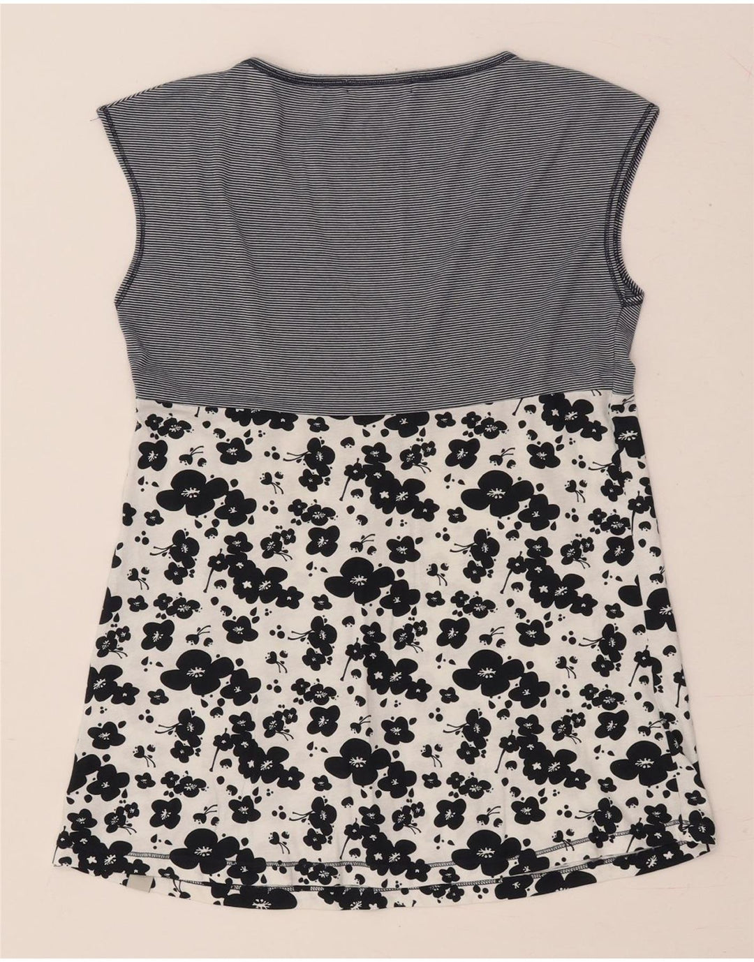 Blusa feminina sem mangas CONVERSE UK 12 algodão floral azul marinho médio