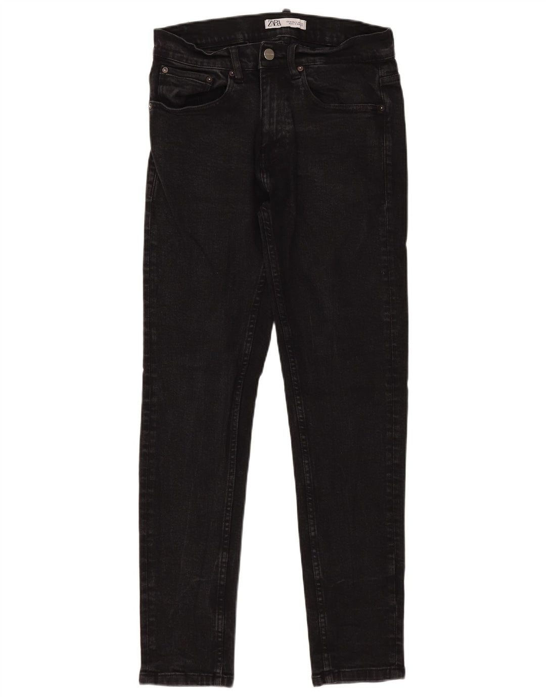 Zara Mens Skinny Jeans EU 40 Médio W30 L30 Algodão Preto