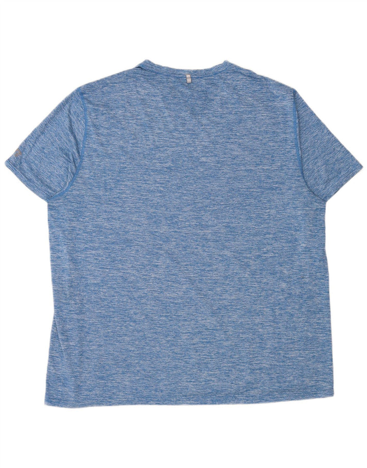 Camiseta masculina Russell Athletic 2XL poliéster manchado azul