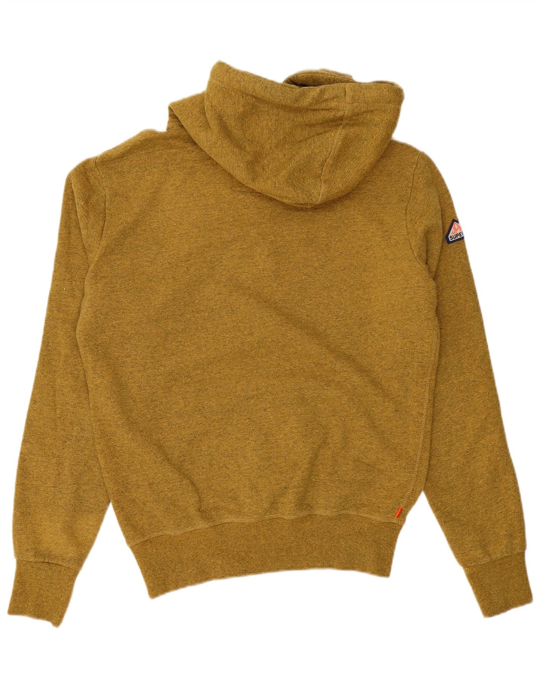 SUPERDRY moletom com capuz masculino gráfico solto e pequeno algodão amarelo
