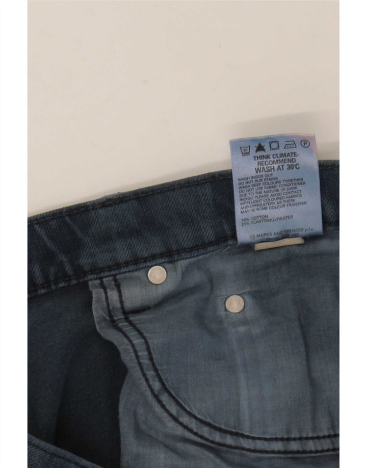 Calça jeans masculina Marks & Spencer Blue Harbor Straight W34 L31 algodão marinho