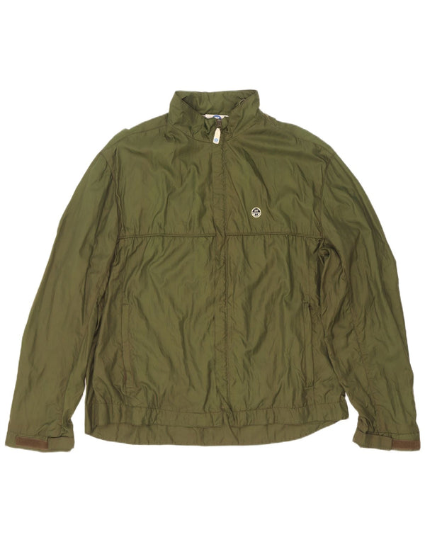 North Sails Mens Rain Jacket UK 42 XL Green Polyamide