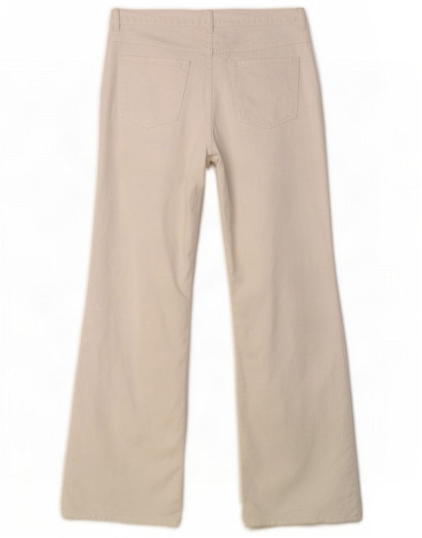 Marks & Spencer Womens Bootcut Jeans UK 14 Médio W34 L30 Algodão Branco