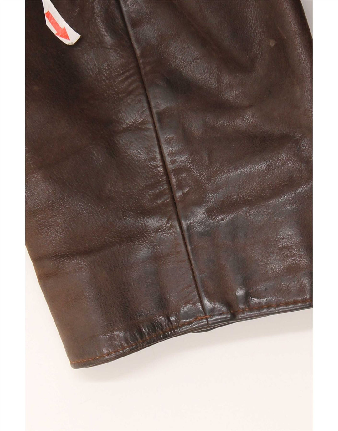 Jaqueta de couro masculina vintage UK 36 pequena marrom