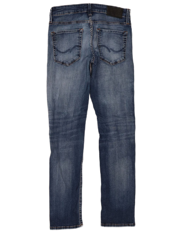 Jack & Jones Masculino GLENN Slim Jeans W28 L30 Azul Algodão