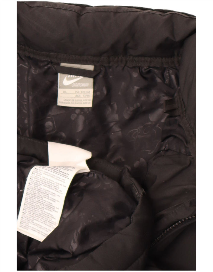 Jaqueta acolchoada com capuz Nike Boys 13-14 anos XL preto poliéster