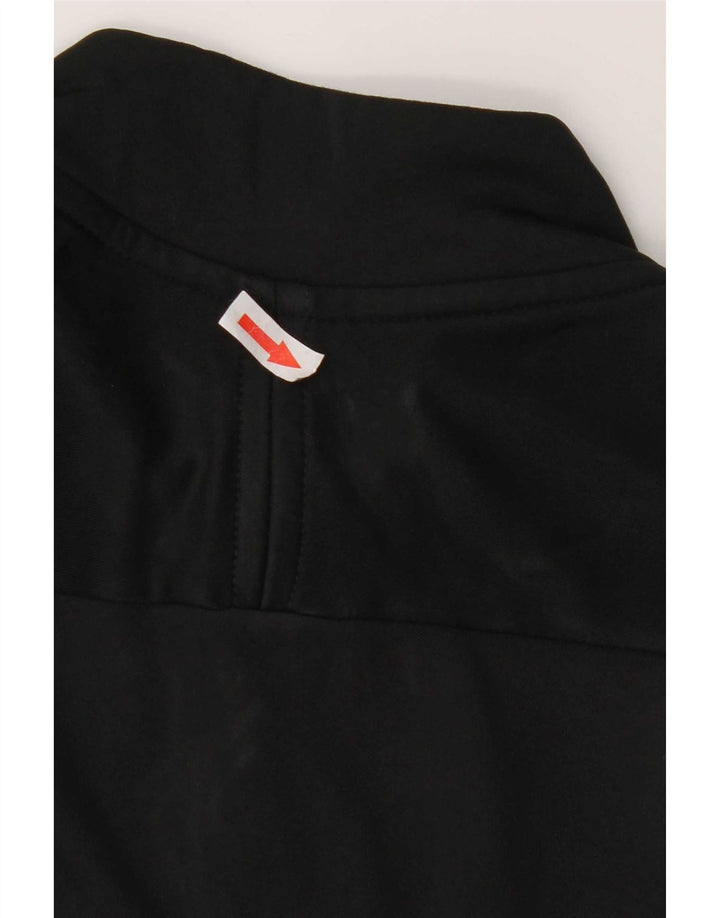 Nike Mens Dri Fit Zip Neck Pullover Treino Top Médio Preto Poliéster