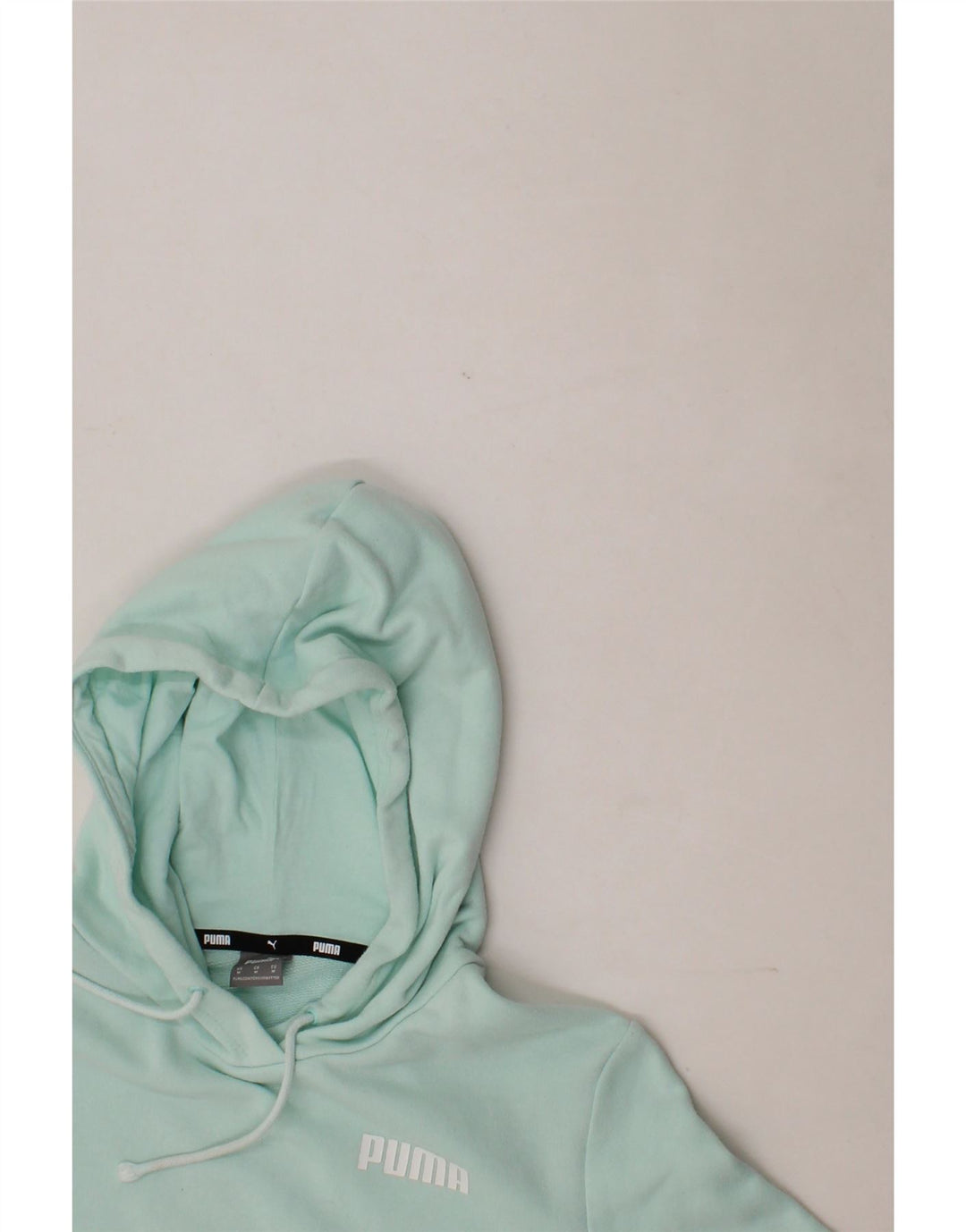 PUMA Womens Hoodie Jumper UK 14 Medium Turquoise Cotton Vintage Puma and Second-Hand Puma from Messina Hembry 