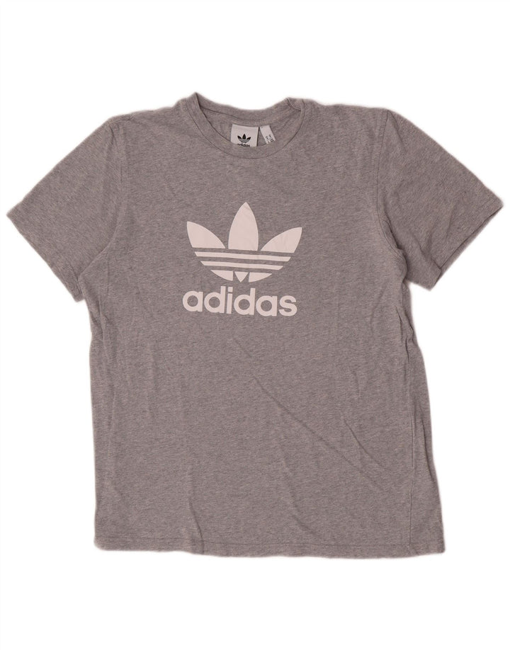 Camiseta Adidas Masculina Graphic Top Cinza Médio Algodão