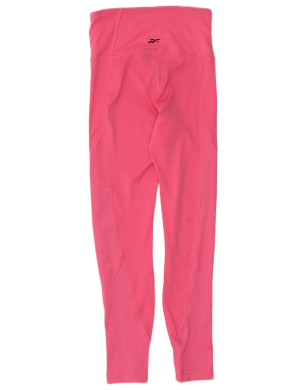Leggings Reebok Mulher UK 8/10 Pequeno Poliéster Rosa