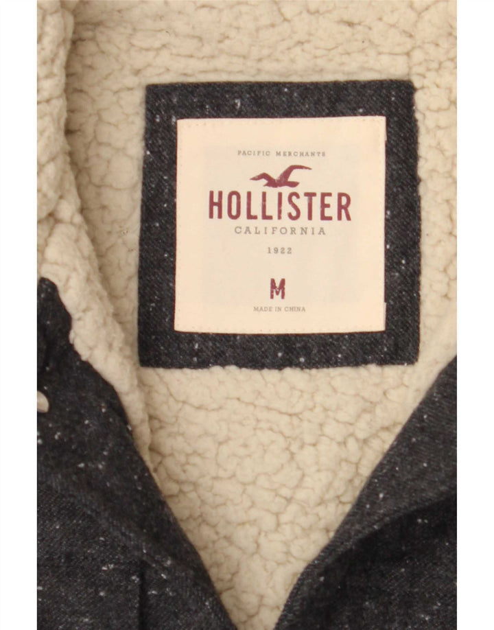 Jaqueta masculina Sherpa Hollister UK 38 poliéster cinza médio