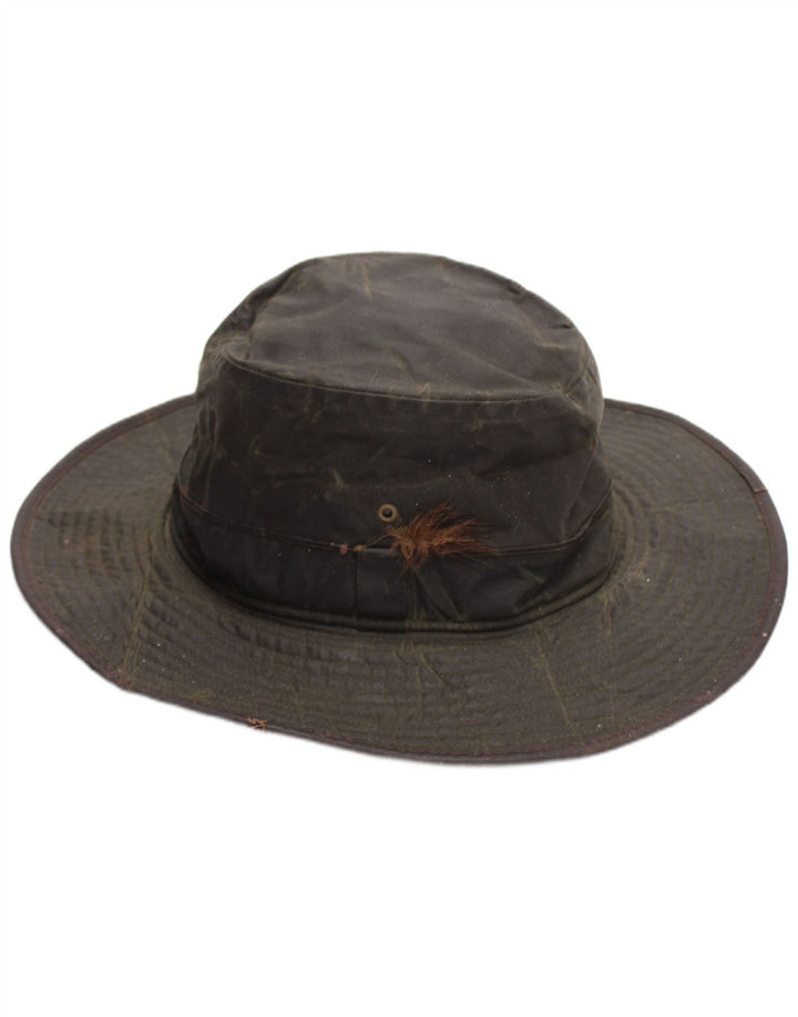 Balde encerado masculino vintage Chapéu grande algodão cáqui