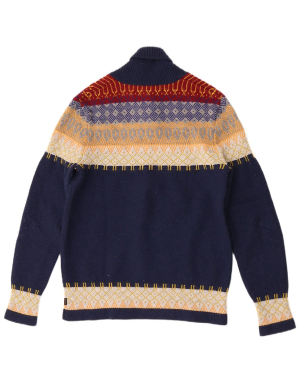 Suéter masculino Levi's com gola xale e bloco colorido médio azul marinho