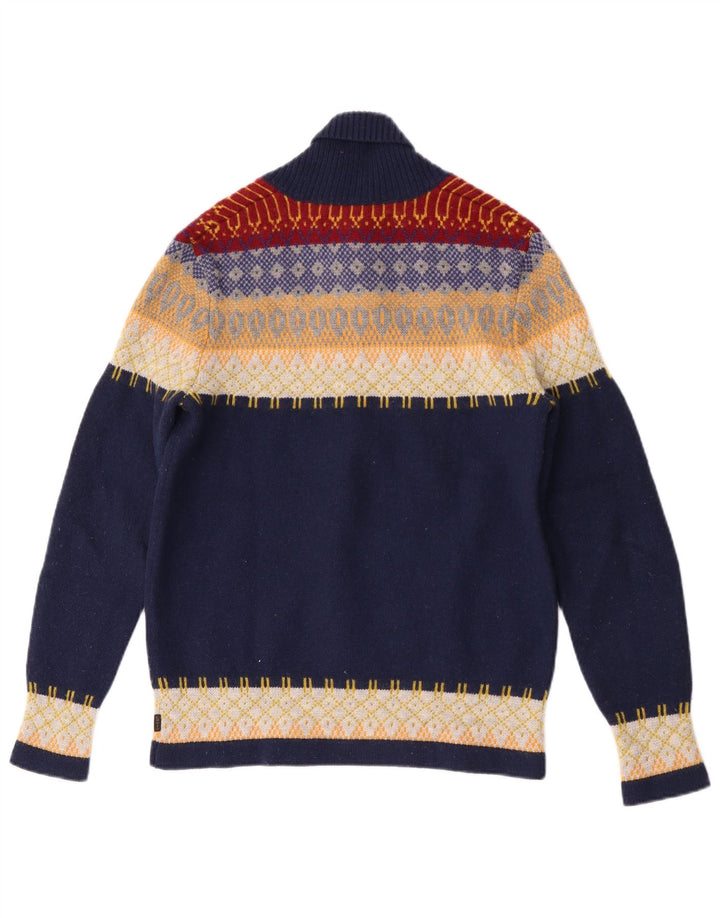 Suéter masculino Levi's com gola xale e bloco colorido médio azul marinho