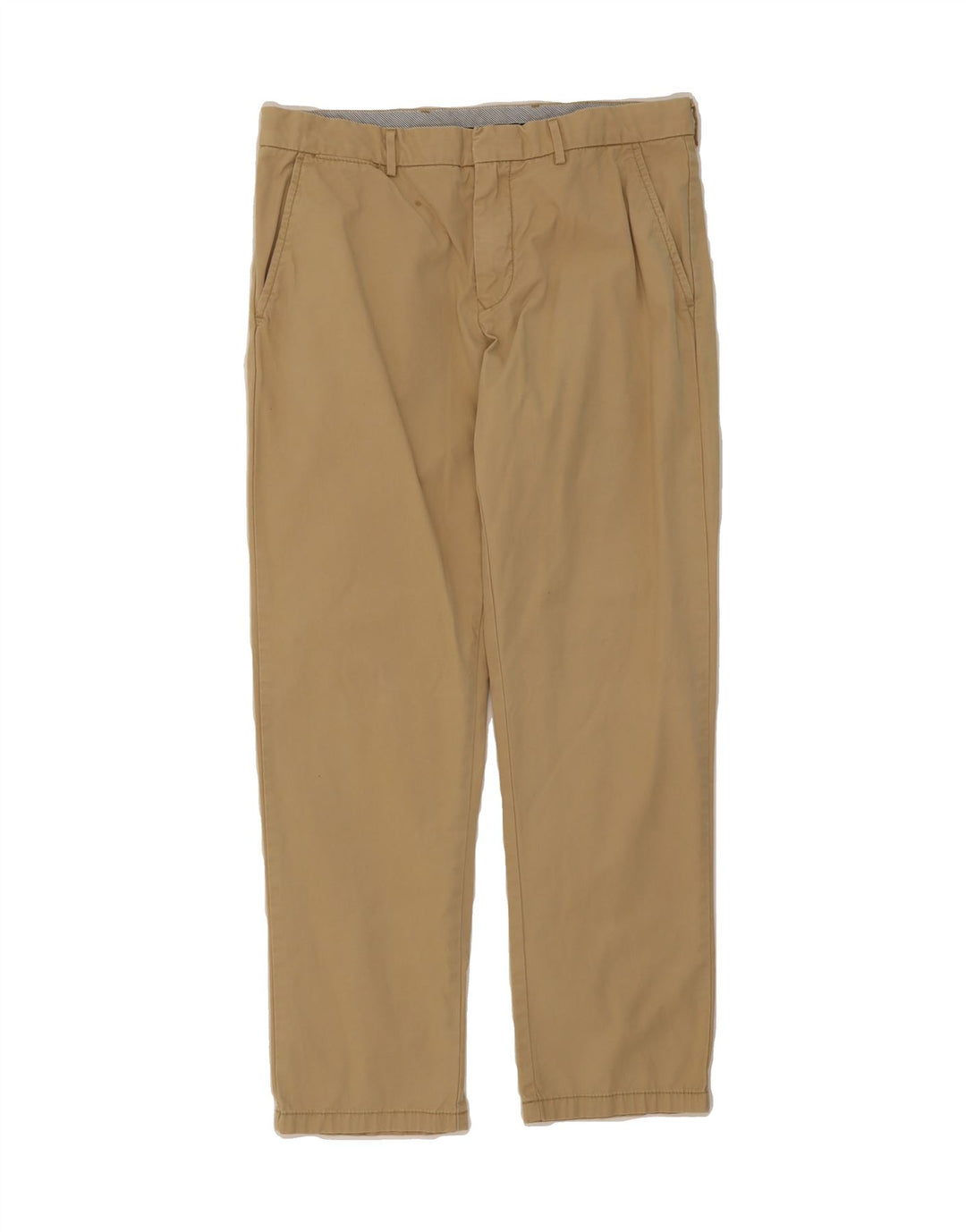 TOMMY HILFIGER Mens Straight Chino Trousers W34 L30 Beige Cotton Vintage Tommy Hilfiger and Second-Hand Tommy Hilfiger from Messina Hembry 