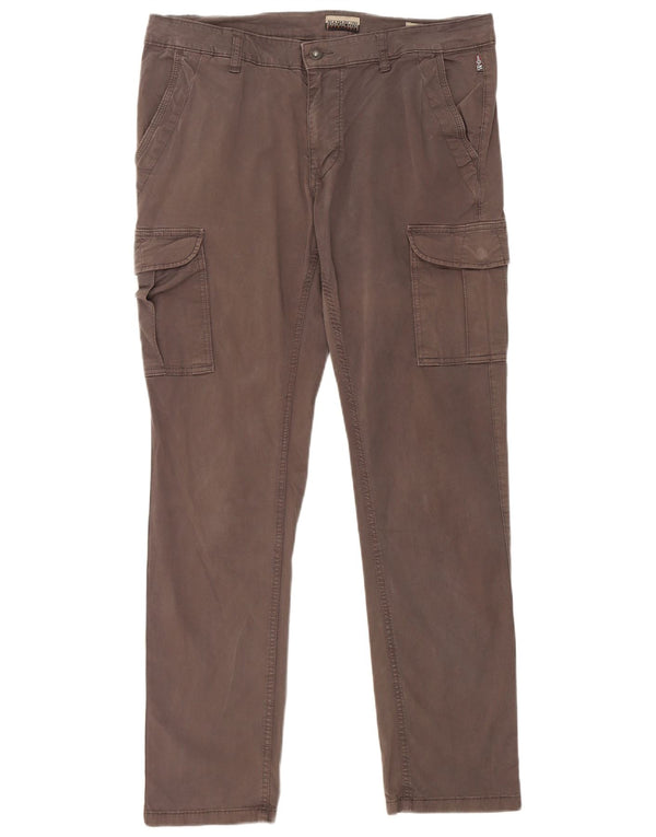 Calça cargo slim feminina Napapijri W34 L31 algodão marrom