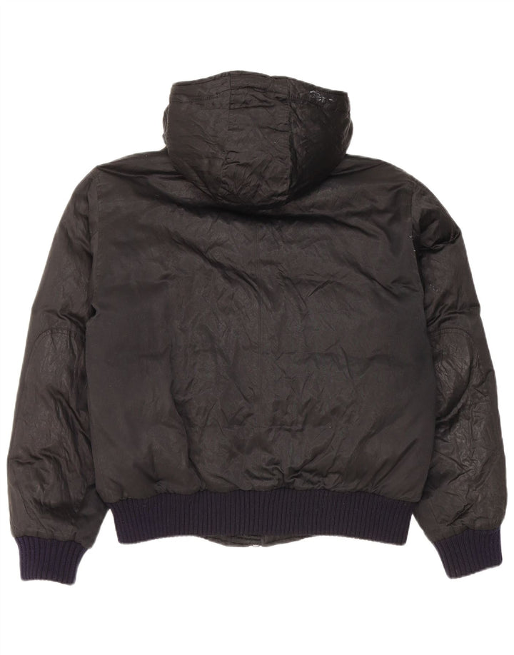 Jaqueta acolchoada com capuz feminina Pal Zileri IT 50 XL poliéster preto